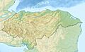 Relief map of Honduras