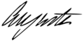 Signature of Princess Augusta Sophia