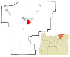 Umatilla County Oregon Incorporated and Unincorporated areas Tutuilla Highlighted.svg