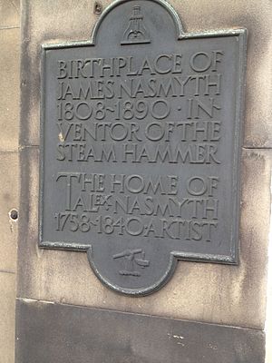 Archivo:York Place 47, Edinburgh, Plaque to Nasmyths