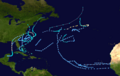 1972 Atlantic hurricane season summary map