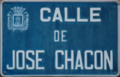 Alcalá de Henares (RPS 05-03-2017) Calle José Chacón, placa indicativa