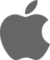 Apple logo dark grey