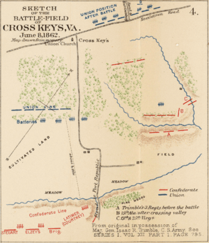 Archivo:Battle of Cross Keys map