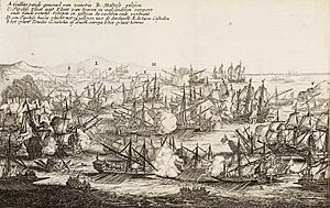 Archivo:Battle of the Dardanelles (1656)(Pieter Casteleyn, 1657)