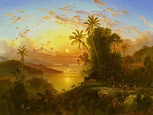 Archivo:Coast of La Guaira at sunset, by Ferdinand Bellermann