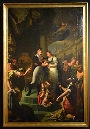 Archivo:Espanya col·loca en el tron a Ferran VII, Vicent Rodés Aries, museu de Belles Arts de València