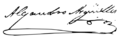 Firma de Alejandro Argüelles