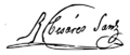 Firma de R. Cesáreo Sanz