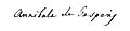 Firma di Annibale De Gasparis