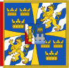 Garter Banner of the Swedish Monarch.svg
