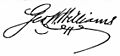 George W. Williams from History of Negro Troops (signature)