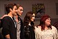 Kevin Zegers, Jamie Campbell Bower, Lily Collins and Cassandra Clare by Gage Skidmore