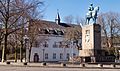 Kleve, ruiterstandbeeld van Friedrich Wilhelm in straatzicht IMG 4043 2020-04-05 12.37