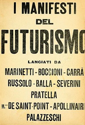 Archivo:Manifesti del futurismo