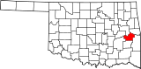 Map of Oklahoma highlighting Haskell County.svg