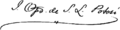 Signature of Ignacio Montes de Oca y Obregón