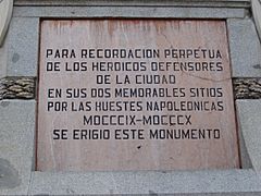 Texto1 del Monumento de los Sitios