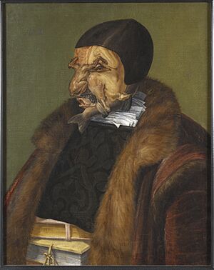 Archivo:The Lawyer, possibly Ulrich Zasius, 1461-1536, humanist, jurist (Giuseppe Arcimboldo) - Nationalmuseum - 15897