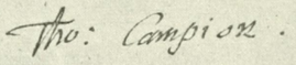 Archivo:Thomas Campion Signature