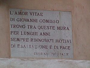 Archivo:Treviso - Lapide su casa di Giovanni Comisso - Foto di Giovanni Dall'Orto 20-9-1999
