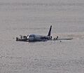 US Airways Flight 1549 (N106US) after crashing into the Hudson River (crop 1)