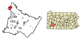 Westmoreland County Pennsylvania Incorporated and Unincorporated areas Lower Burrell Highlighted.svg