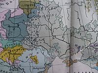 Польська карта народо-населення Центральної Європи 1927 року.