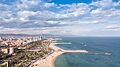 Aerial view of Nova Icària Beach and Playa de Bogatell in Barcelona, Spain (51227006449)