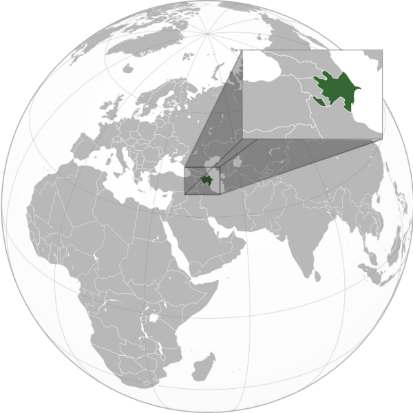 Azerbaijan orthographic projection