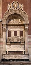 Bernardo (e forse Antonio) Rossellino, monumento funebre di Leonardo Bruni, 1450, 02