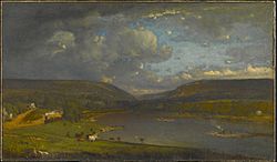 Archivo:Brooklyn Museum - On the Delaware River - George Inness - overall