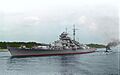 Bundesarchiv Bild 193-04-1-26, Schlachtschiff Bismarck recolored