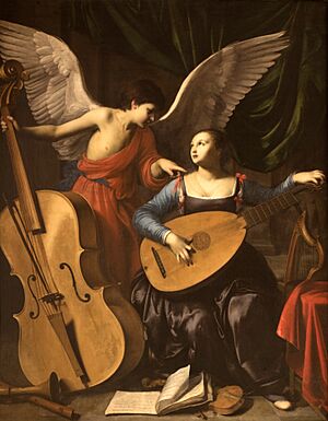 Archivo:Carlo Saraceni - Saint Cecilia and the Angel