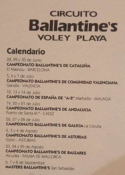 Cirucuit espanyol de vòlei-platja 1991