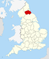 County Durham UK locator map 2010