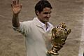 Federer Wimbledon2012 with trophy