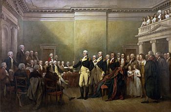 Archivo:General George Washington Resigning his Commission