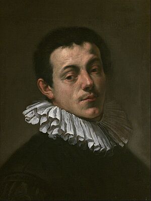 Archivo:Hans von Aachen - Portrait of Painter Josef Heintz - Google Art Project