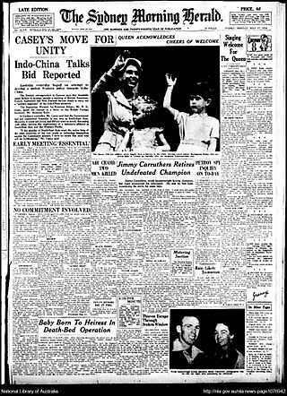 Jimmy Carruthers retires undefeated champion. The Sydney Morning Herald, 17 May 1954.jpg