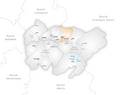 Karte Gemeinden des Bezirks Plessur 2007