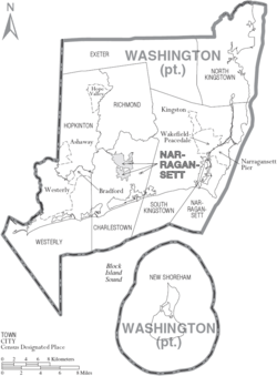 Archivo:Map of Washington County Rhode Island With Municipal Labels