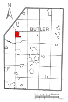 Map of West Liberty, Butler County, Pennsylvania Highlighted.png