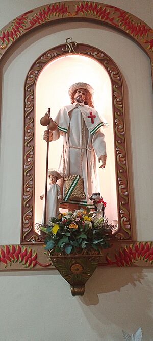 Archivo:Monumento a san Roque en el templo homónimo en Santa Cruz de la Sierra (Bolivia)