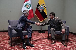 Archivo:REUNIÓN BILATERAL PRESIDENTES DE ECUADOR Y PERÚ. SANTIAGO DE CHILE. 10 DE MARZO DE 2022. - 51930584581