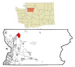 Snohomish County Washington Incorporated and Unincorporated areas Arlington Heights Highlighted.svg