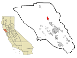 Sonoma County California Incorporated and Unincorporated areas Healdsburg Highlighted.svg