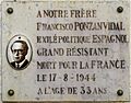 31 - Buzet-sur-Tarn - Plaque commémorative de Francisco Ponzan Vidal