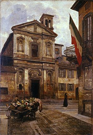 Archivo:Artgate Fondazione Cariplo - Ferrari Arturo, La chiesa di Santo Stefano in Borgogna in Milano