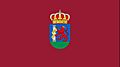 Bandera o Pendón Municipal de Badajoz, presentando Escudo Heráldico con las Armas de Badajoz.jpg